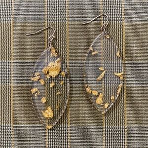 gold flake earrings